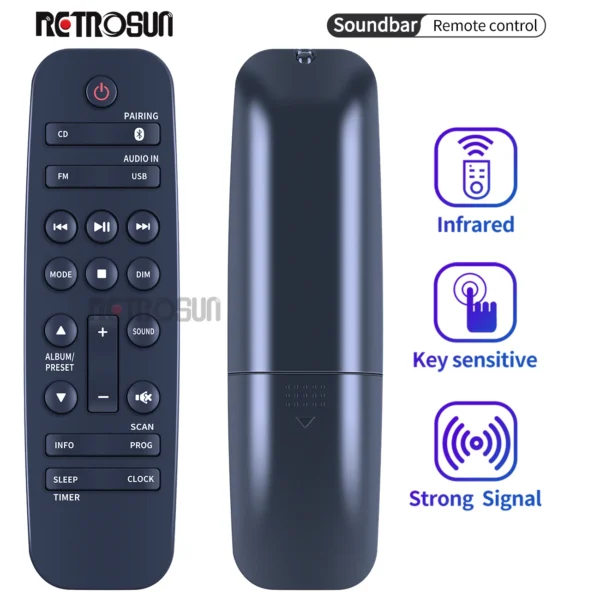 New Remote Control For Philips BTM3360 BTM3360/12 BM6 BM6B BM6B/10 BM60 BM60B/10 BM50 BM50B/10 Micro music Audio system