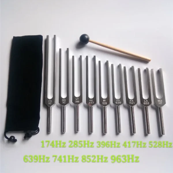 Aluminum Alloy Tuning Forks Set Healing Diapason Music Therapy Medical Professional Tuning Fork Yoga Meditation Percussion Gifts